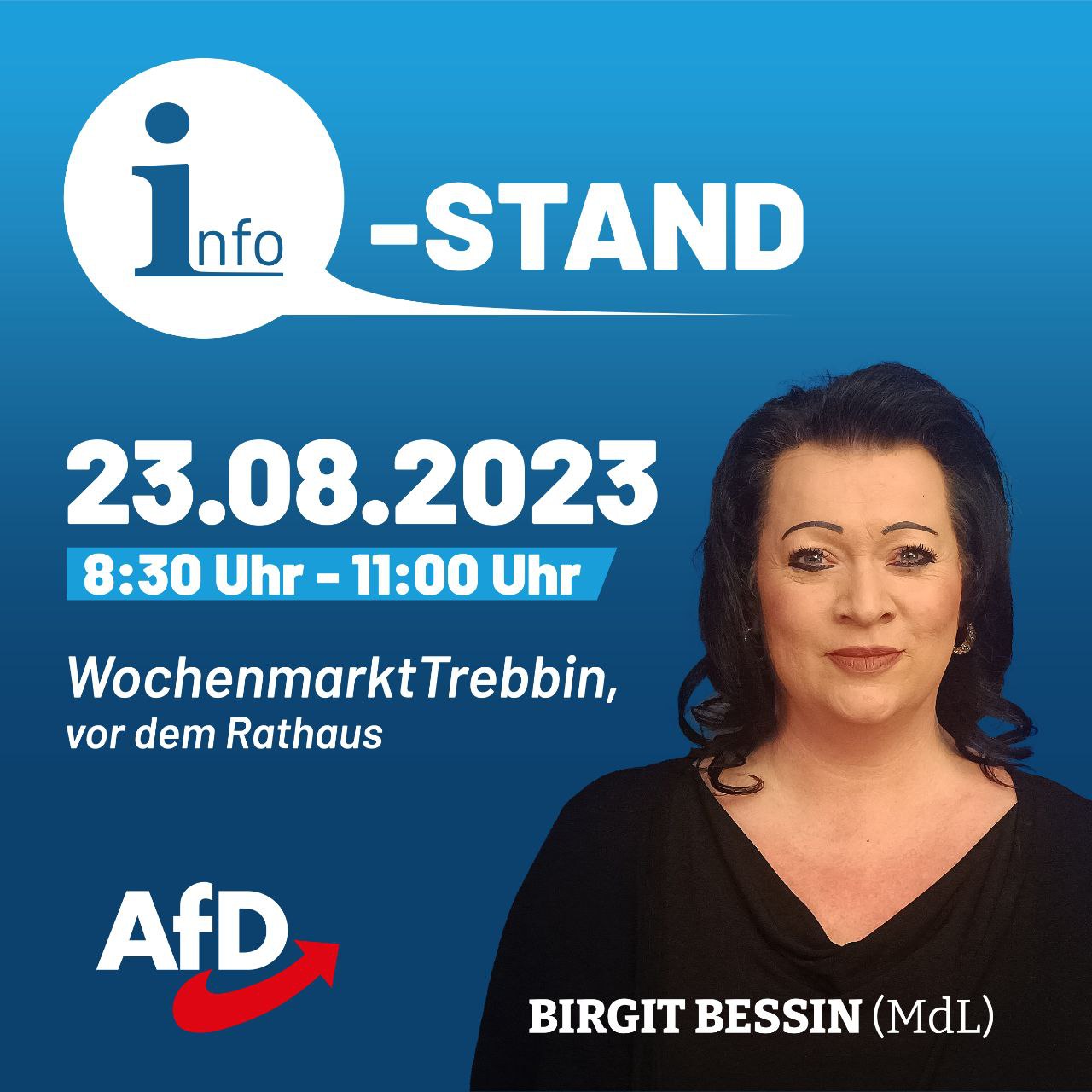 Infostand Birgit Bessin (MdL)